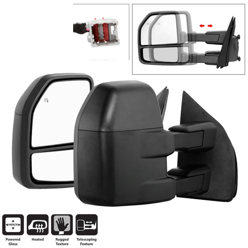 FR SPORT SPYDER xTune 15-17 Ford F-150 Heated Telescoping Mirrors (Pair) (MIR-FF15015-G4-PWH-SET)...