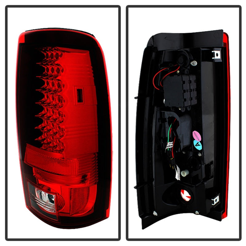 FR SPORT Spyder Chevy Silverado 1500 03-06 (Not Fit Stepside)LED Tail Lights Red Clear...