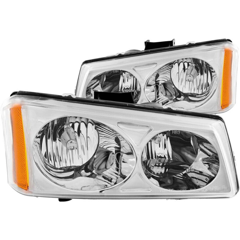 Anzo Chrome Crystal Headlights 2003-2006 Chevrolet Silverado 1500