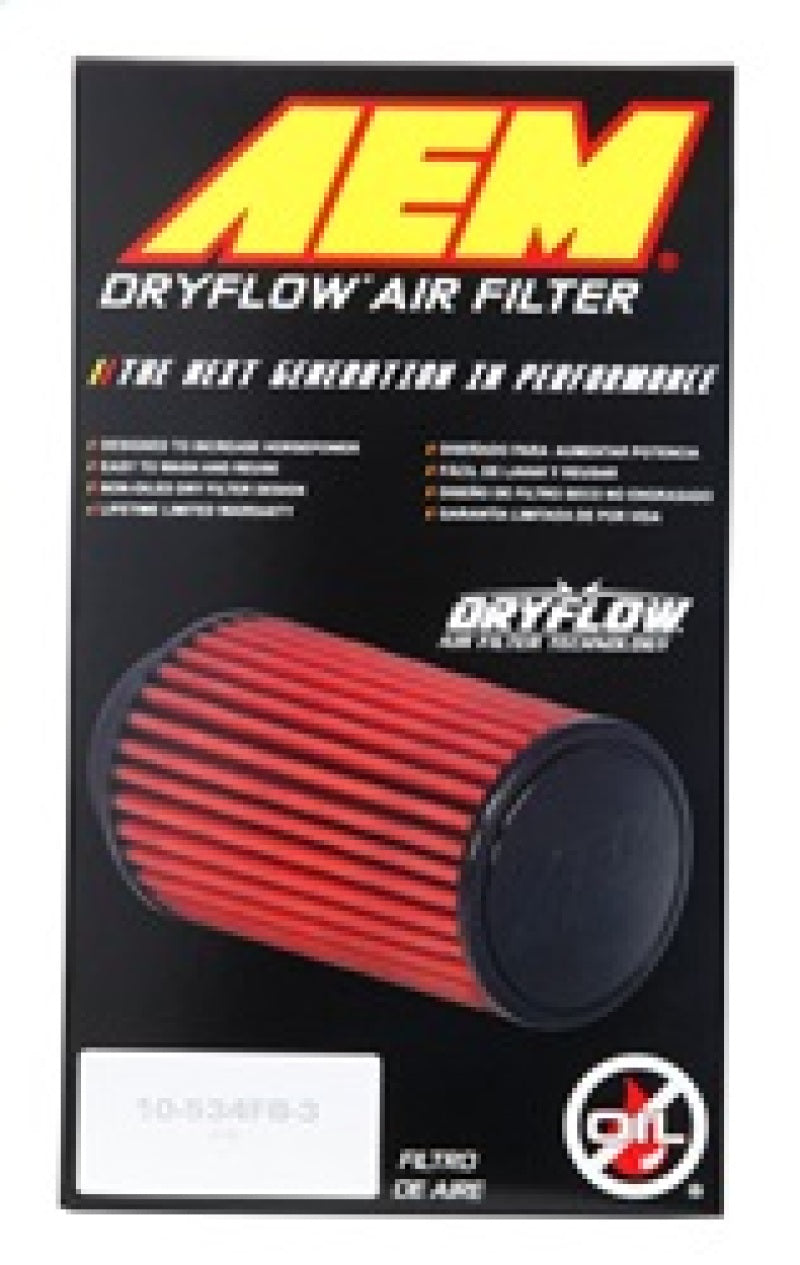 AEM Induction AEM DryFlow Air Filter Kit 4in x 7in DRYFLOW W/O Hole 21-2058DK