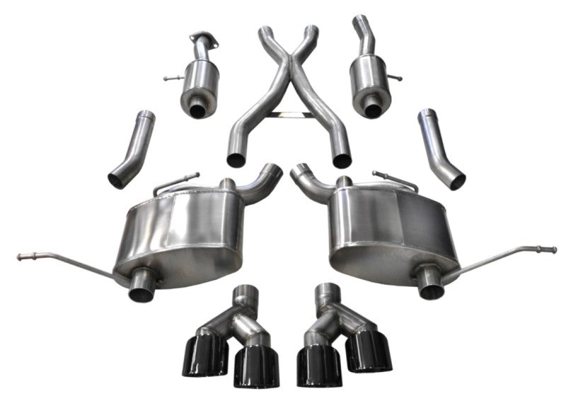 Corsa 14-21 Jeep Grand Cherokee 3.6L V6 Black Sport Cat-Back Exhaust 14984BLK