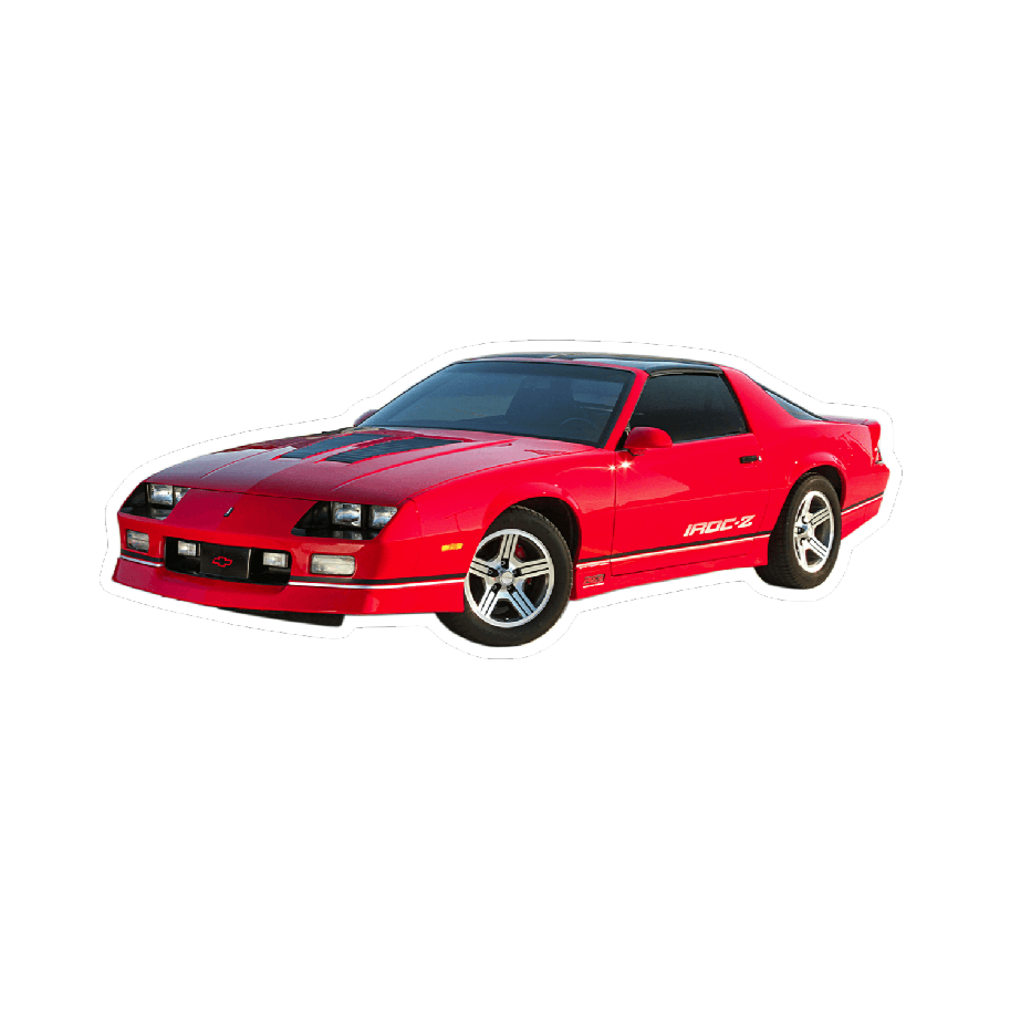 Chevy Camaro IROC-Z Sports Car Vinyl Decal / Sticker, Red