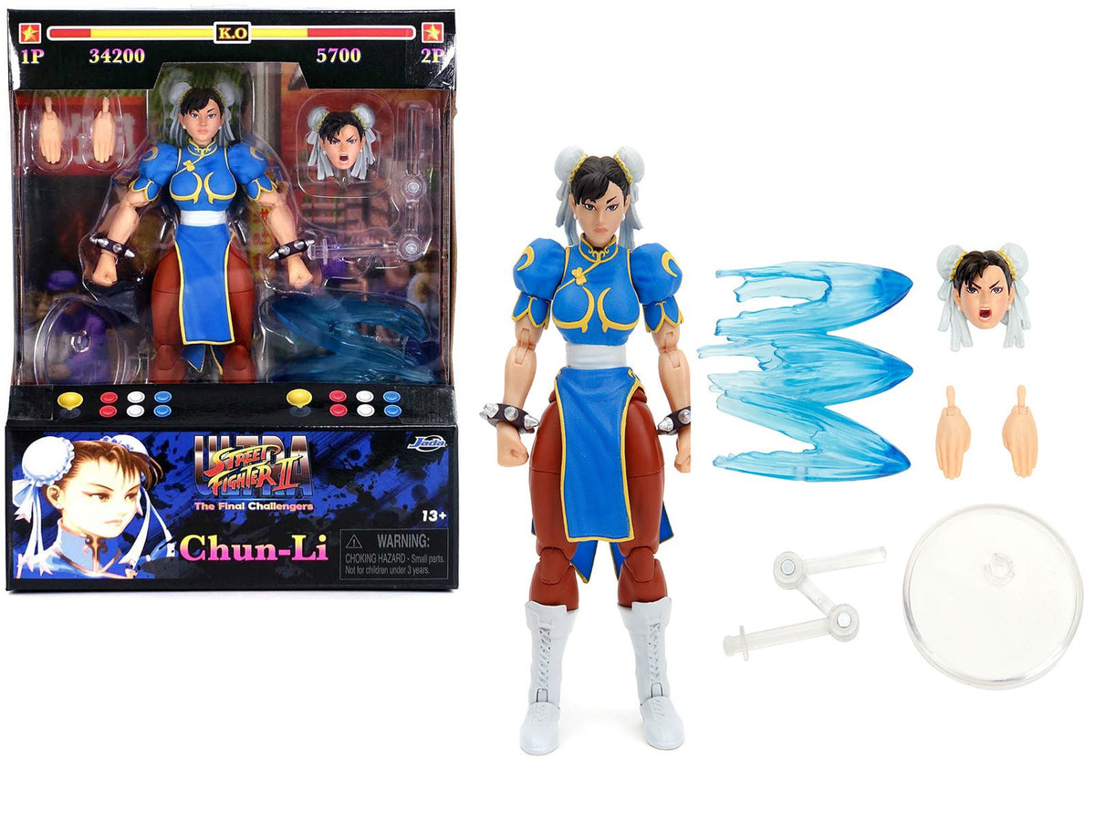 Rapid Vehicles Chun-Li 6" Moveable Figure with Accessories and Alternate Head and Hands "Ultra...