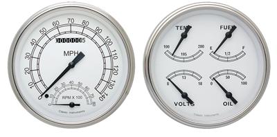 Classic Instruments Classic White Series Gauge Sets - CW62SLF