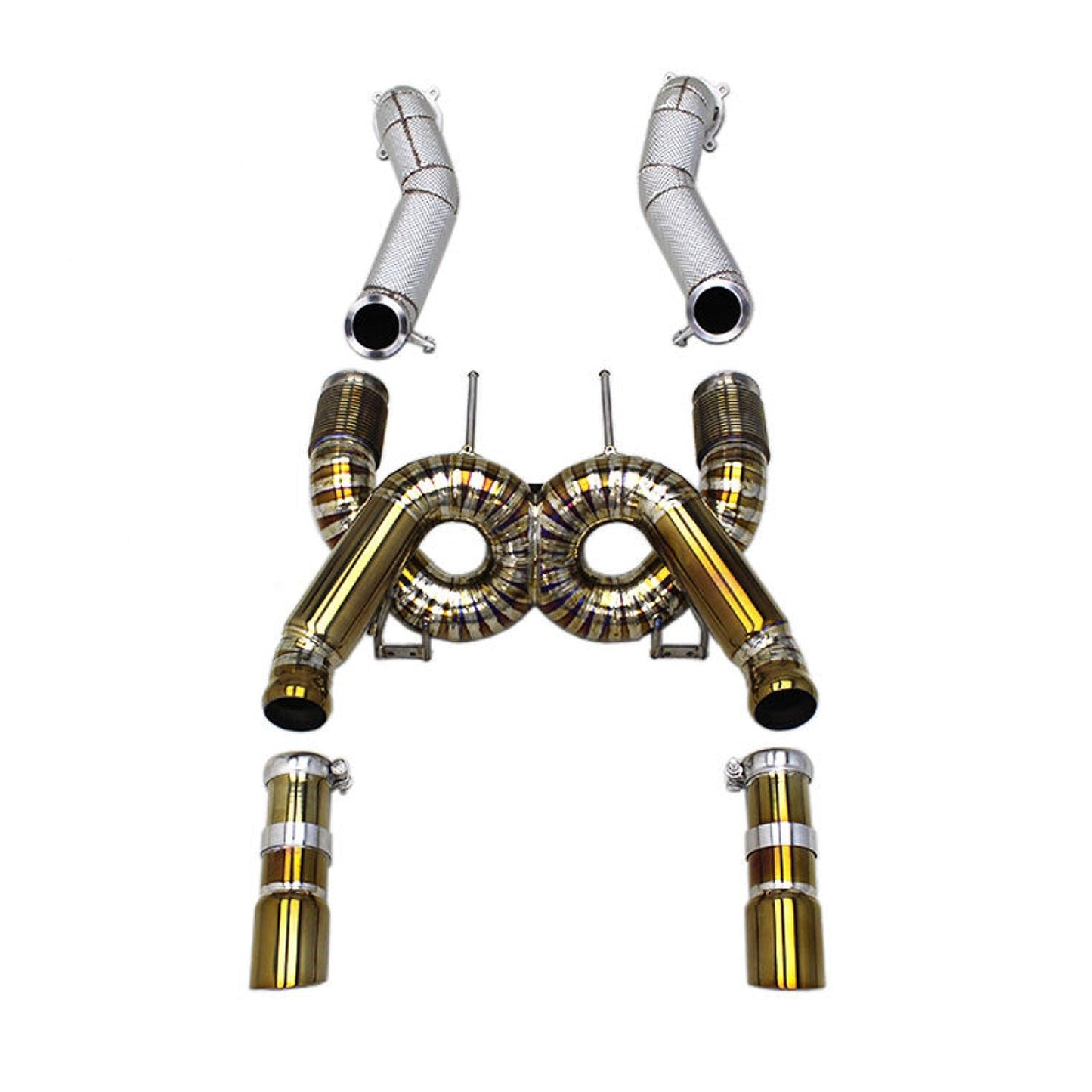 Titanium X Pipe Catback Exhaust System For McLaren 720s 4.0T Spider