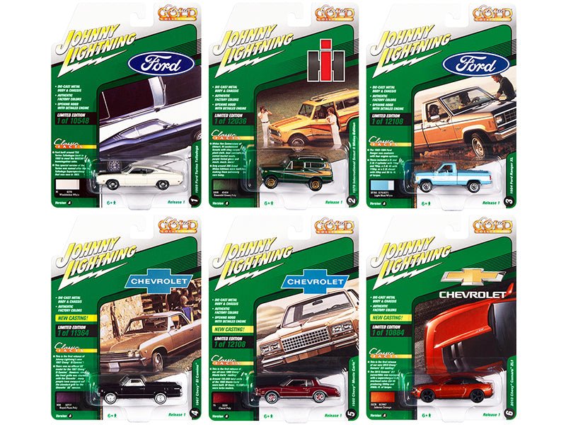Rapid Vehicles "Classic Gold Collection" 2022 Set A of 6 Cars Release 1 1/64 Diecast Model Cars...