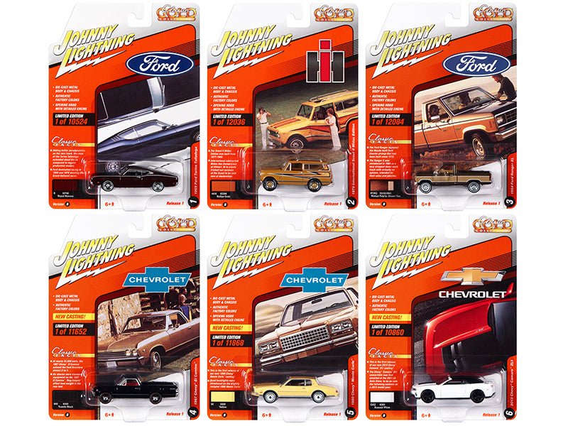 Rapid Vehicles "Classic Gold Collection" 2022 Set B of 6 Cars Release 1 1/64 Diecast Model Cars...