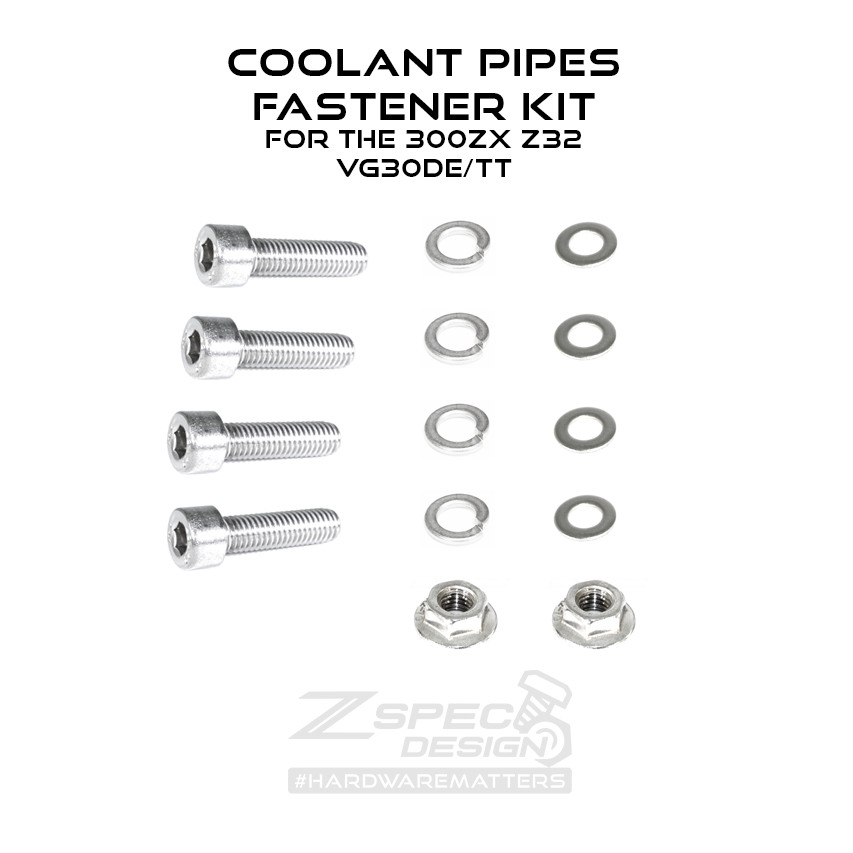 ZSPEC Coolant Pipes Dress Up Bolts® Fastener Kit for Nissan 300zx Z32, Stainless