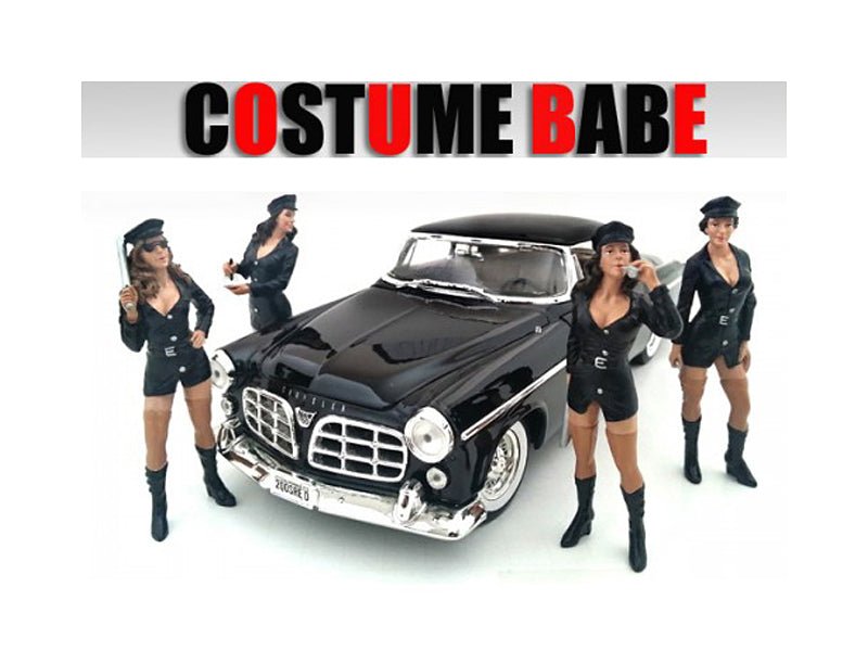 Rapid Vehicles "Costume Babes" 4 Piece Figure Set For 1:24 Scale Models by American Diorama  free...