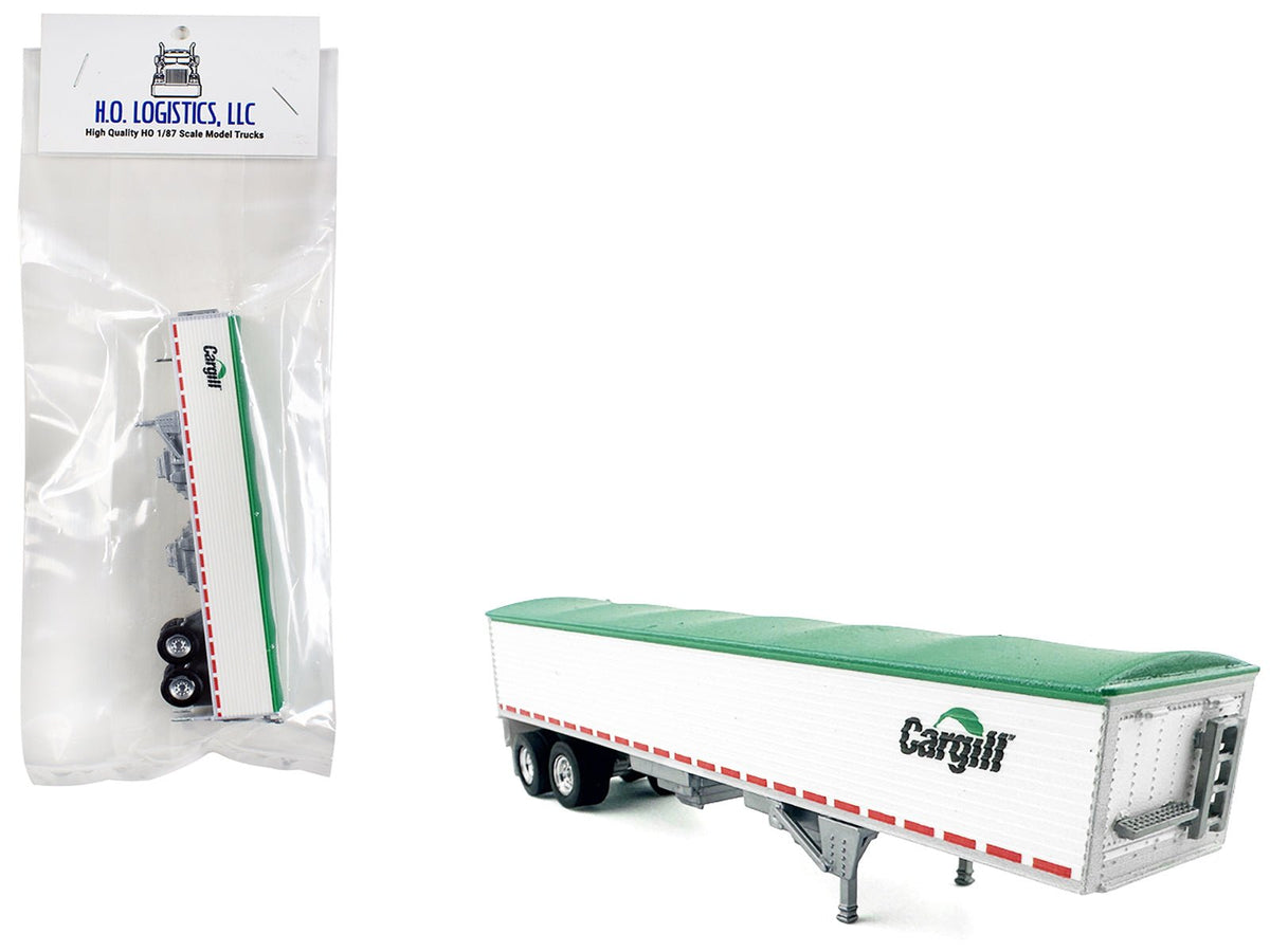Rapid Vehicles Covered Grain Trailer White with Green Tarp "Cargill" 1/87 (HO) Plastic Model Car...