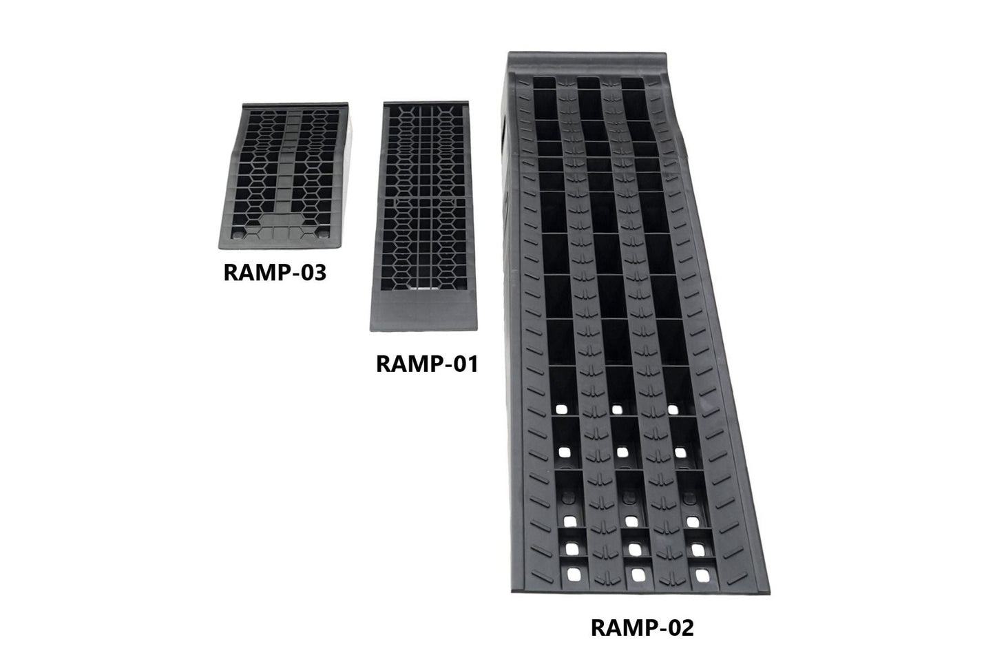 Megan Racing 1-Piece Ramps Single Piece 17" Length x 2.5" Lift Height Black 2.5T Load MR-RAMP-03