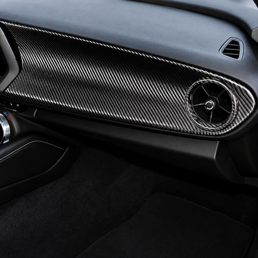 Dry Carbon Fiber Passenger Dashboard Cover for Chevrolet Camaro