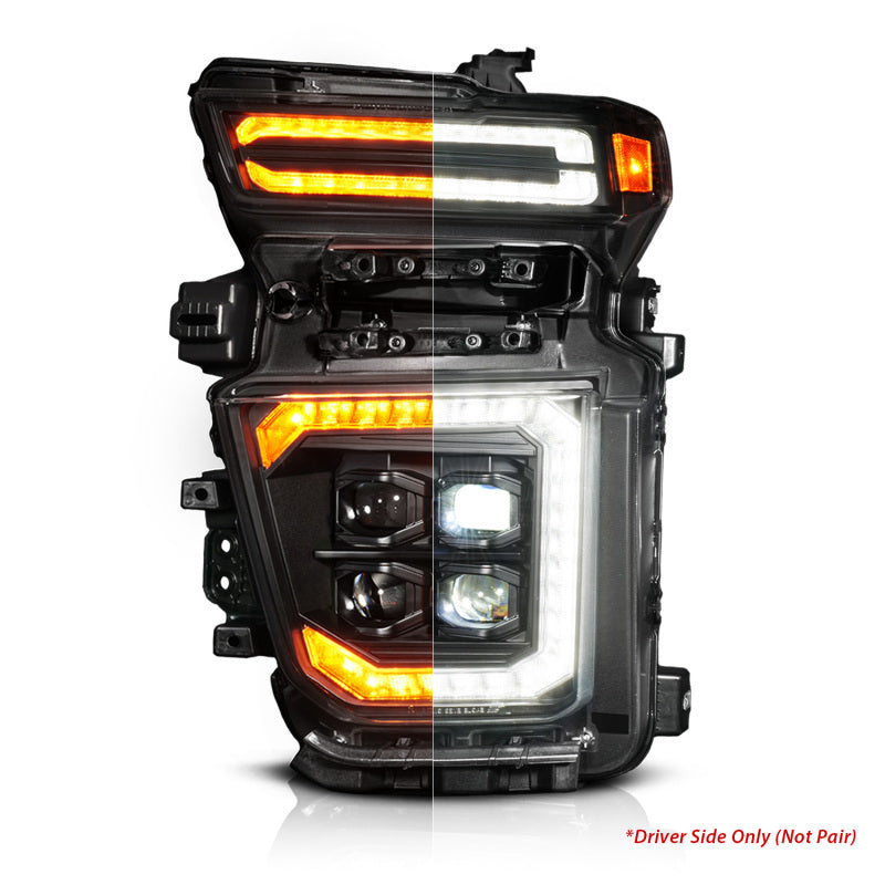 ANZO Z-Series 20-23 Chevy Silverado 2500/3500 Z-Series Full LED Proj Headlights Black - Driver Side 111619X-L