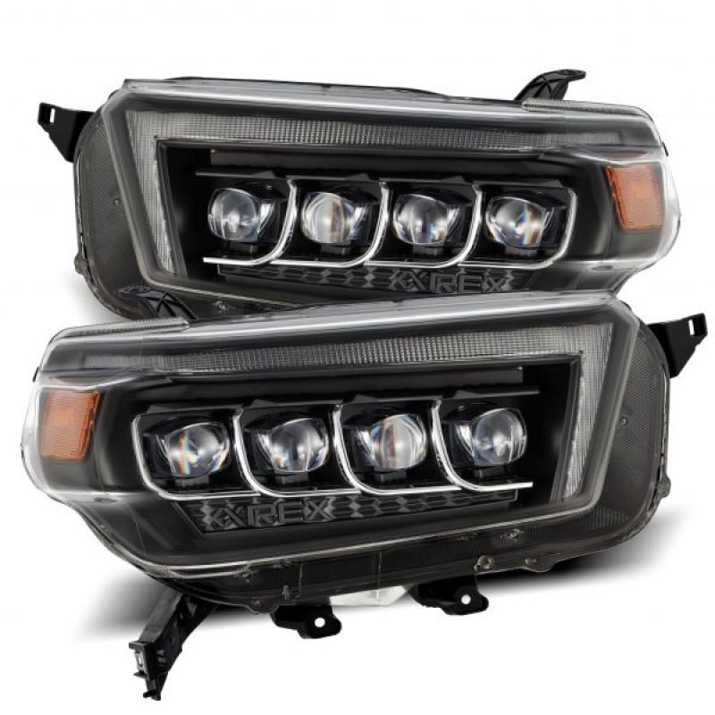 AlphaRex 10-13 Toyota 4Runner NOVA LED Projector Headlights Plank Style Black w/Seq Signal/DRL 880759 *Discontinued