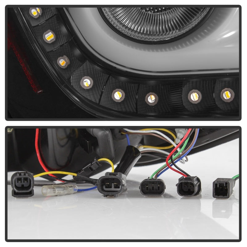 FR SPORT Spyder 16-19 Honda Civic 4 Door Light Bar LED Tail Lights - Black - ALT-YD-HC164D-LB-BK...