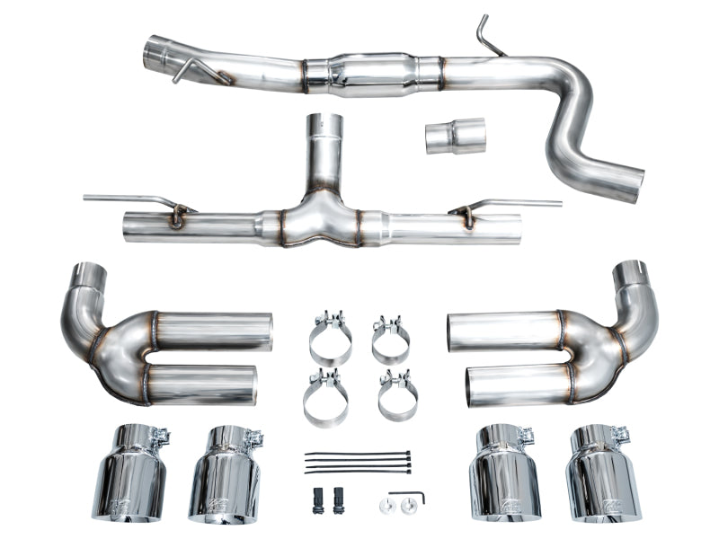 AWE Tuning AWE 22-24 Audi 8Y S3 Track Edition Exhaust  - Chrome Silver Tips 3020-42897