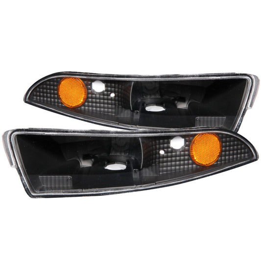 FR SPORT Anzo 1993-2002 Chevrolet Camaro Euro Parking Lights Black w/ Amber Reflecto - View 2