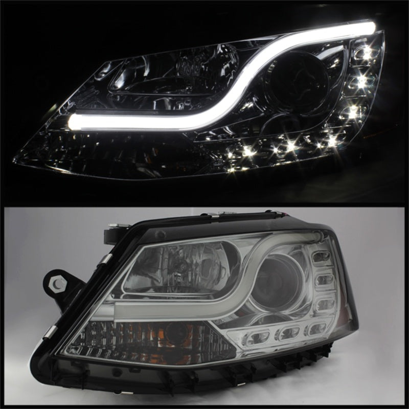 FR SPORT Spyder Volkswagen Jetta 11-14 Projector Headlights Halogen Light Tube DRL Smke...