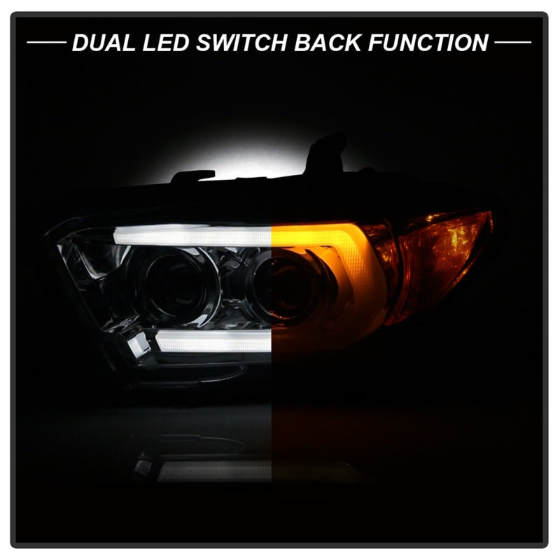 FR SPORT Spyder Signature Toyota Tacoma 16-18 TRD Model Projector Headlights-Chrome...