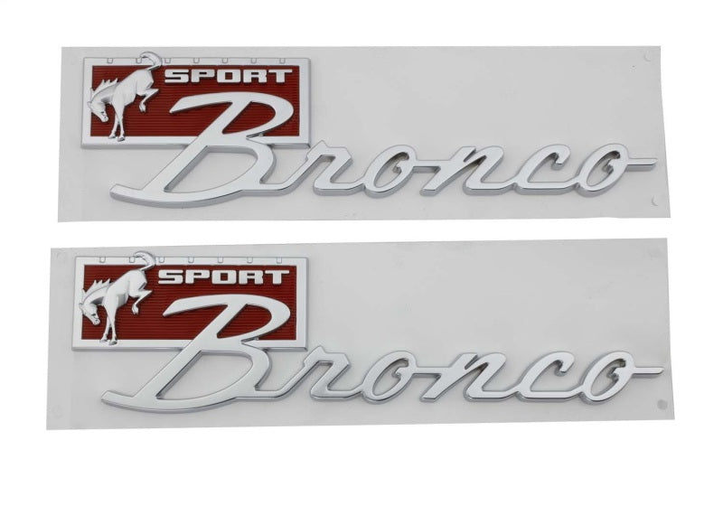 Ford Racing Bronco Sport Script Fender Badge Kit M-1447-BSPRT