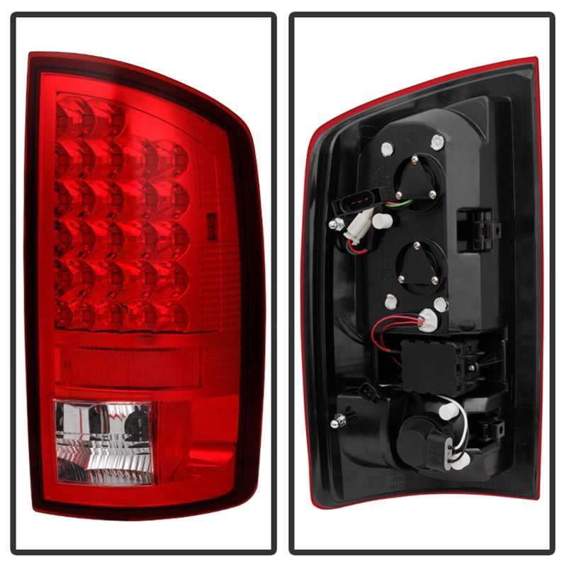 FR SPORT Spyder Dodge Ram 07-08 1500/Ram 07-09 2500/3500 LED Tail Lights Red Clear...