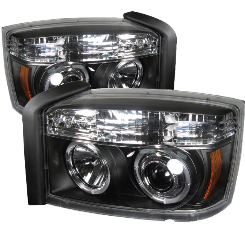 Spyder Dodge Dakota 05-07 Projector Headlights LED Halo Black High H1 Low H1 PRO-YD-DDAK05-BK 5009760