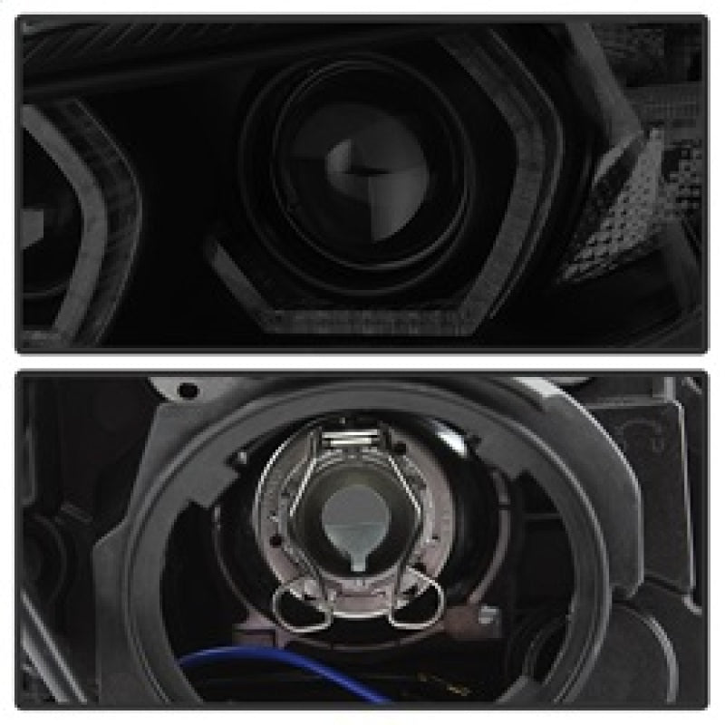 FR SPORT Spyder 12-14 BMW F30 3 Series 4DR Projector Headlights - LED DRL - Blk Smoke...