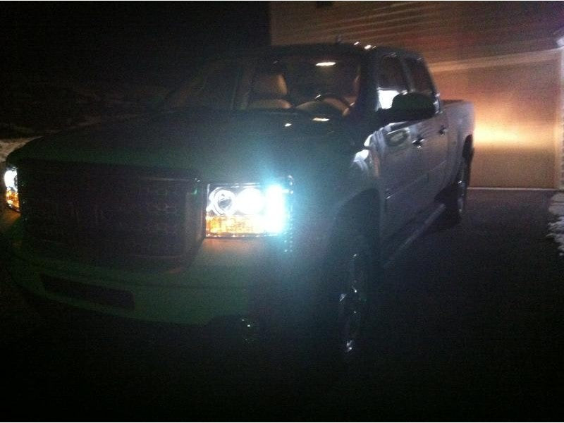 FR SPORT Spyder GMC Sierra 1500/2500/3500 07-13 Projector Headlights LED Halo- LED Chrome...