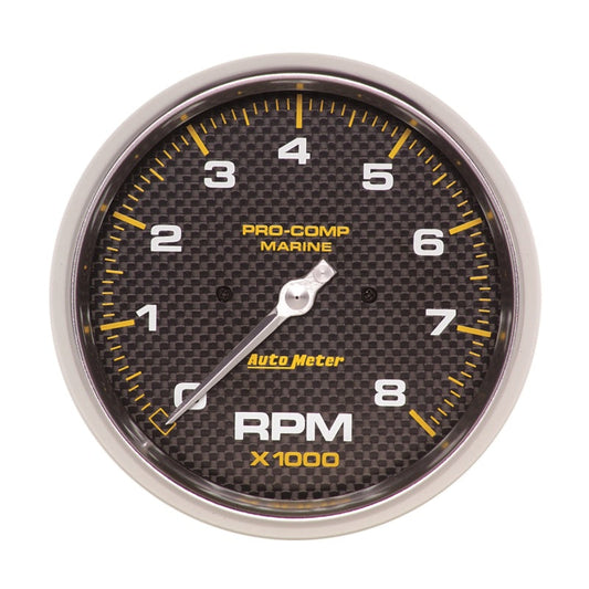 AutoMeter Marine Carbon Fiber 5in In-Dash Tachometer 0-8000 RPM 200797-40