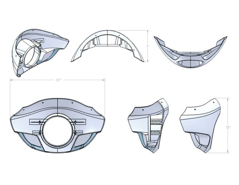 Burly Brand Touring Sport Fairing Standard B10-2002