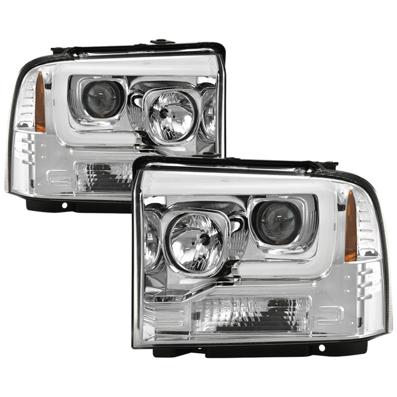 FR SPORT Spyder Platinum Ford F250/350/450 05-07 High-Power LED Module Proj. Headlights-Chrome...
