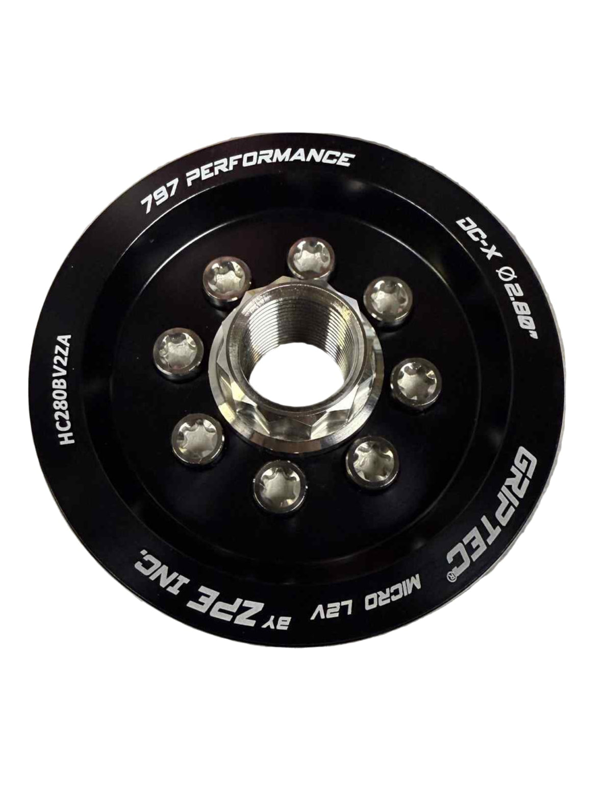 GripTec Hellcat Pulley 10 Rib Kit with HUB W/GripTec® V2