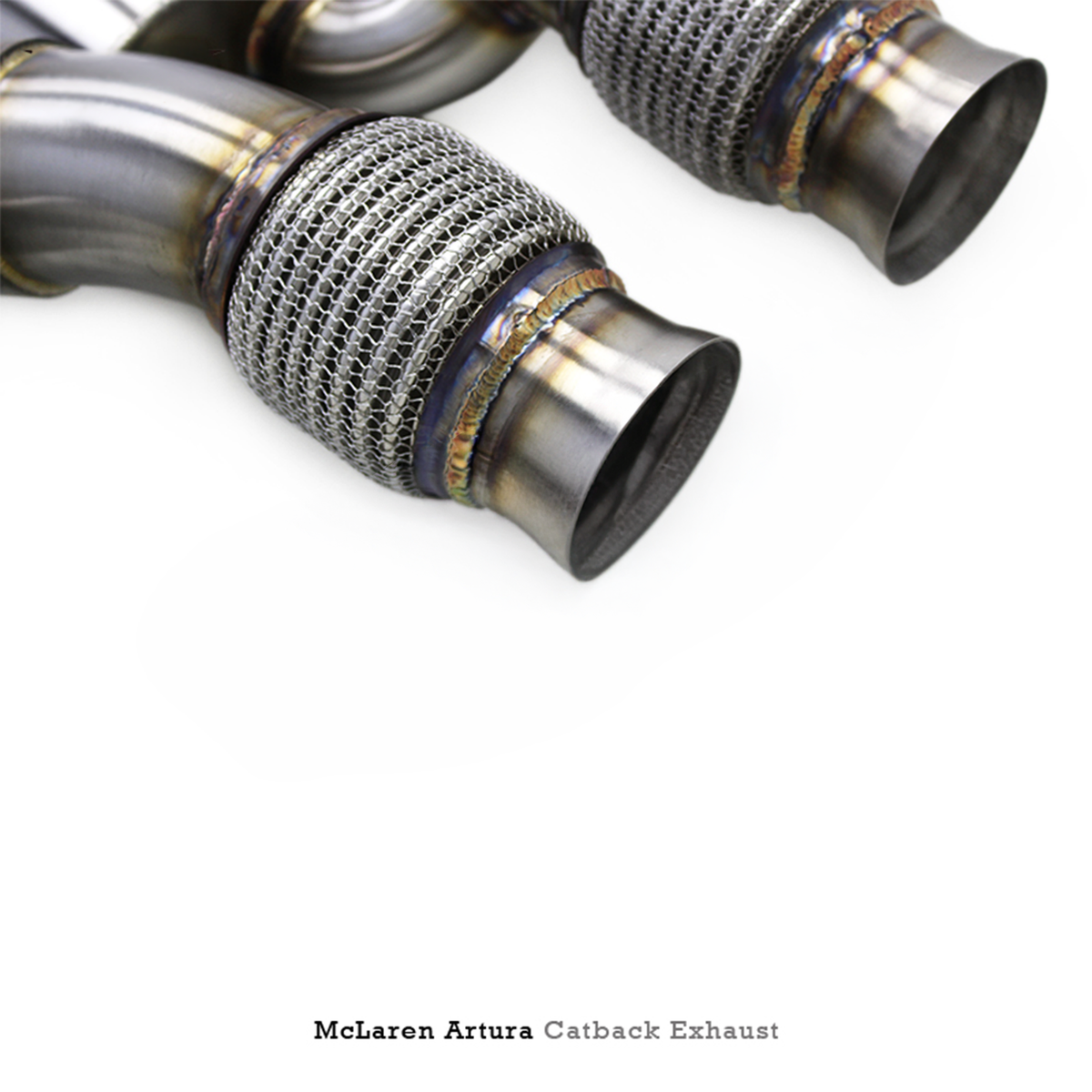 SS304 Valved Catback Exhaust System Titanium Exhaust Tips for McLaren Artura