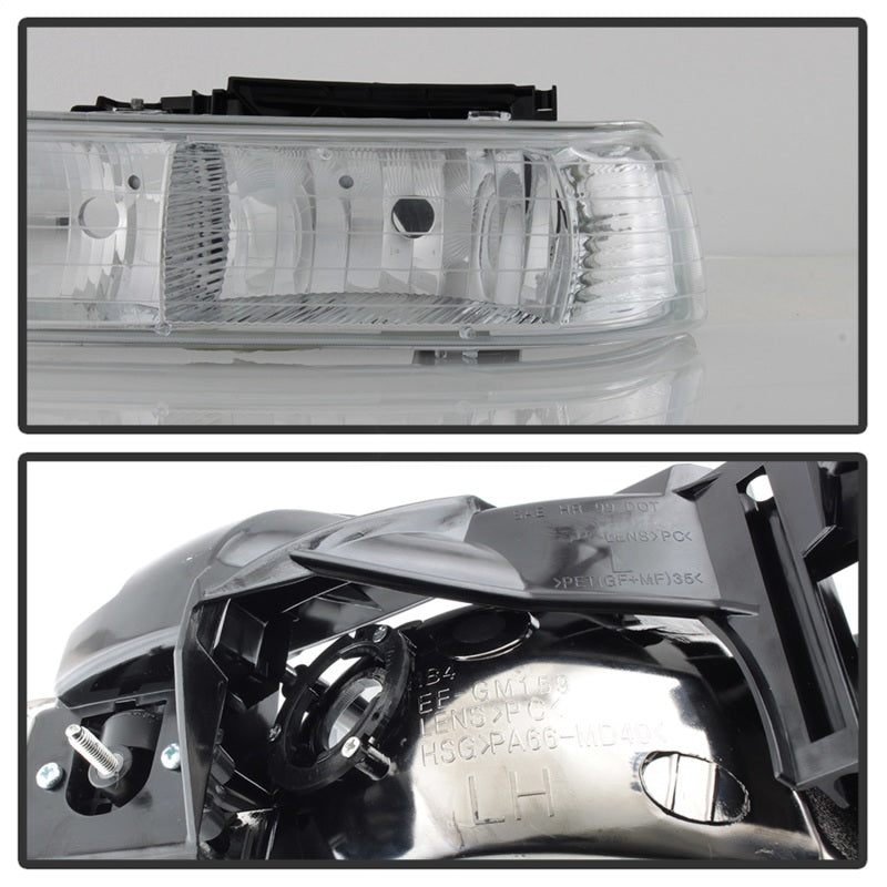 SPYDER Xtune Chevy TahOE 00-06 Amber Crystal Headlights w/ Bumper Lights Chrome HD-JH-CSIL99-SET-AM-C 5064226