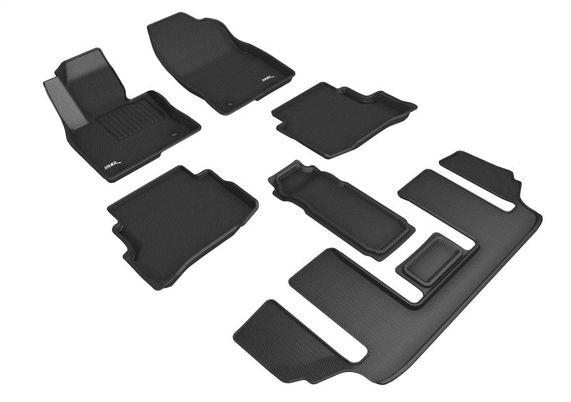 3D MAXpider 20-23 Mazda Cx-9 6-Seat W/O R2 Console Kagu Black R1 R2 R3 L1MZ07601509