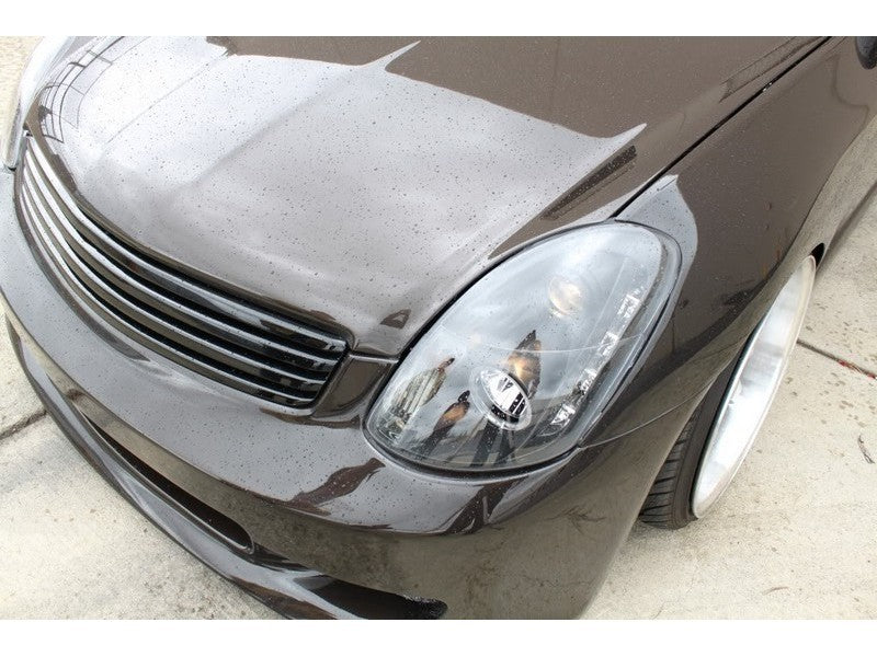 FR SPORT Spyder Infiniti G35 03-04 4DR Projector Halogen - LED Halo DRL Blk High H4...