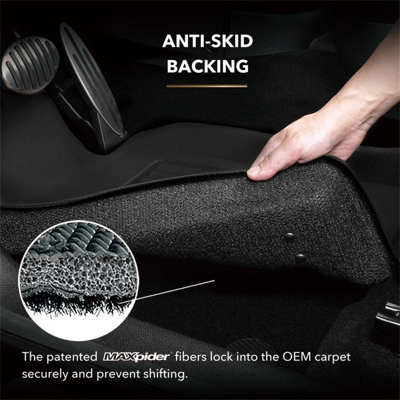 3D MAXpider 2016-2019 Mini Convertible Kagu 2nd Row Floormats - Black L1MN01721509