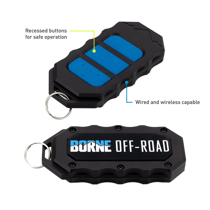 Borne Off-Road 10K Winch - Grey Synthetic Rope BNWN-10-SGR