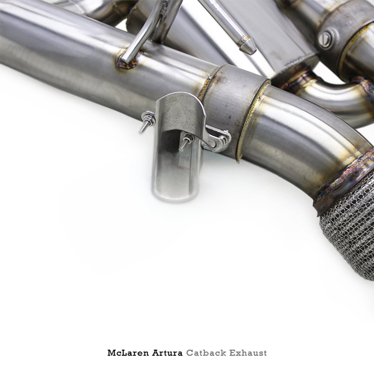 SS304 Valved Catback Exhaust System Titanium Exhaust Tips for McLaren Artura