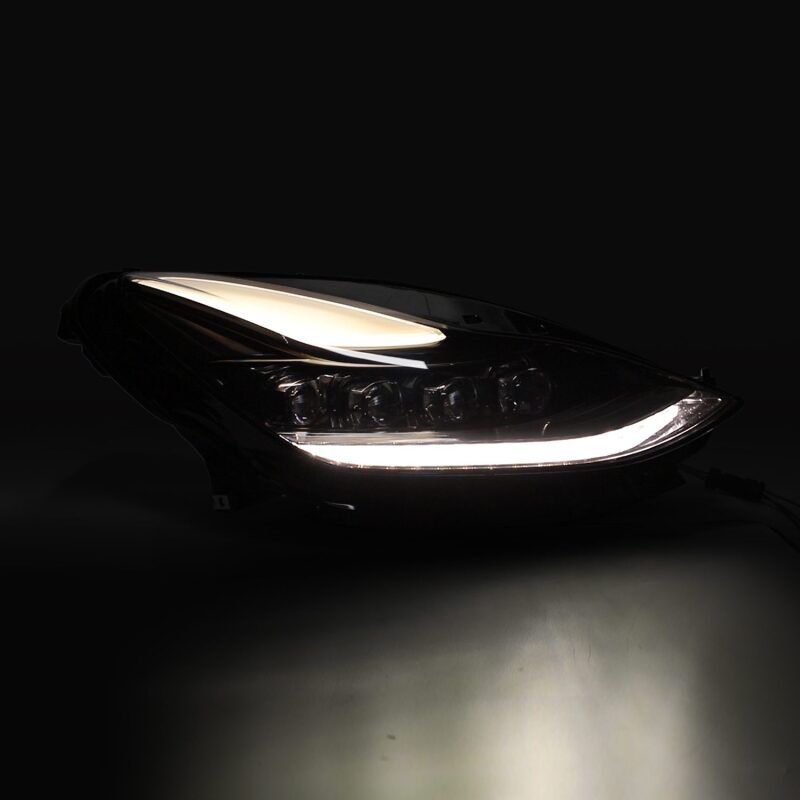 AlphaRex 17-22 Tesla Model 3/20-23 Model Y NOVA-Series LED Proj Headlights Blk w/Actv Lgt & Seq.Sig 880860 *Discontinued