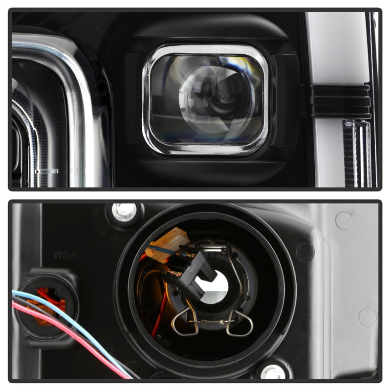 FR SPORT Spyder 17-18 Ford F250/F350/F450 Halogen Model Only -White Light Bar- Black-...