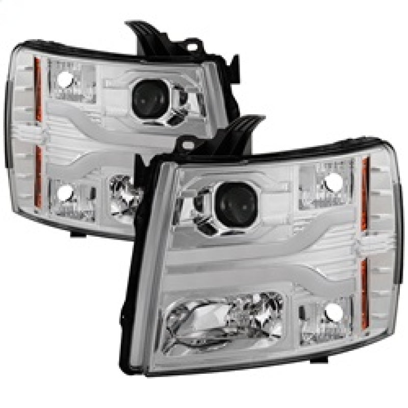 Spyder Chevy Silverado 1500 07-13 Version 3 Projector Headlights - Chrome PRO-YD-CS07V3-LBDRL-C 5083616