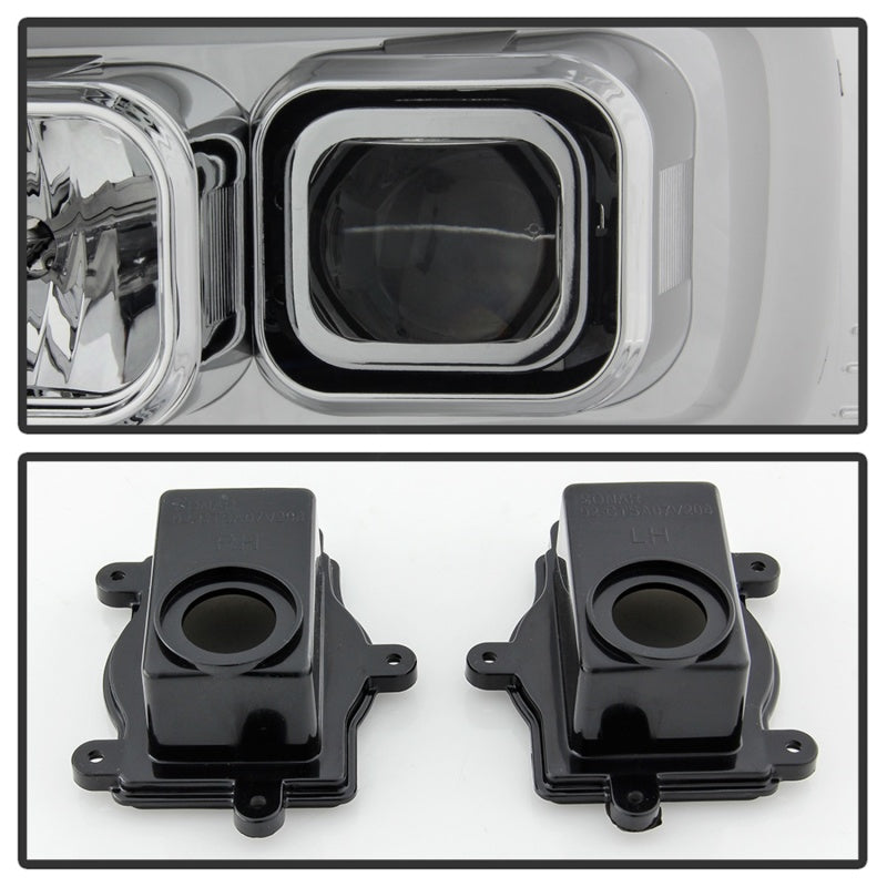 FR SPORT Spyder 07-14 Chevy Suburban/Tahoe V2 Projector Headlights LED Turn Sig Chrome...