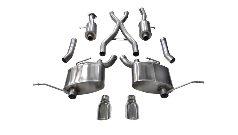 Corsa Performance 15-16 Jeep Grand Cherokee Polished 2.5in Dual Rear Exit Cat-Back Exhau