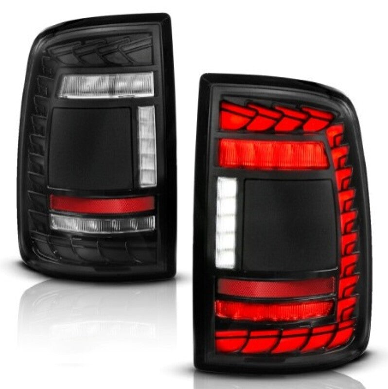 ANZO 19-24 RAM 2500/3500 Full LED Tail Lights SeqSig Black - Pair 311482A