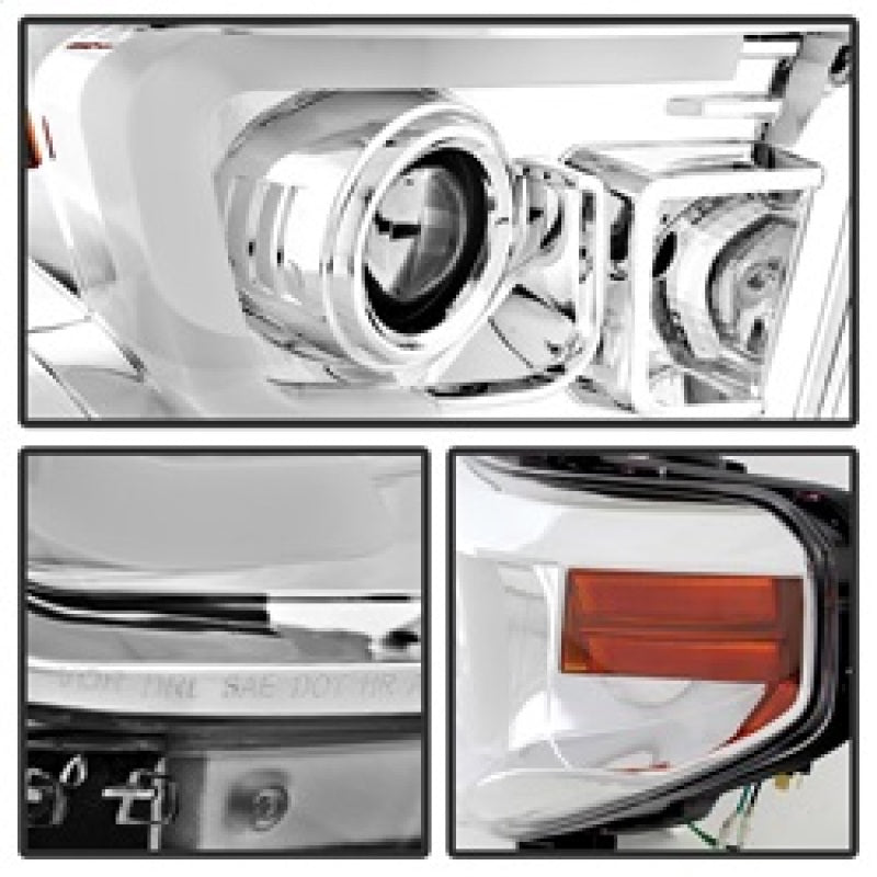 Spyder Toyota Tundra 2014-2016 Projector Headlights Light Bar DRL Chrome PRO-YD-TTU14-DRL-C 5080141