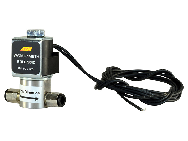 AEM Water/Methanol Injection System - High-Flow Low-Current WMI Solenoid - 200PSI 1/8in-27NPT In/Out 30-3326