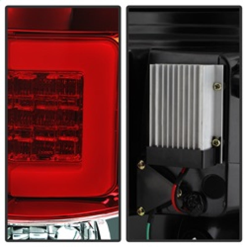 Spyder 09-14 Ford F150 V2 Light Bar LED Tail Lights - Red Clear (ALT-YD-FF15009V2-LBLED-RC) 5084224