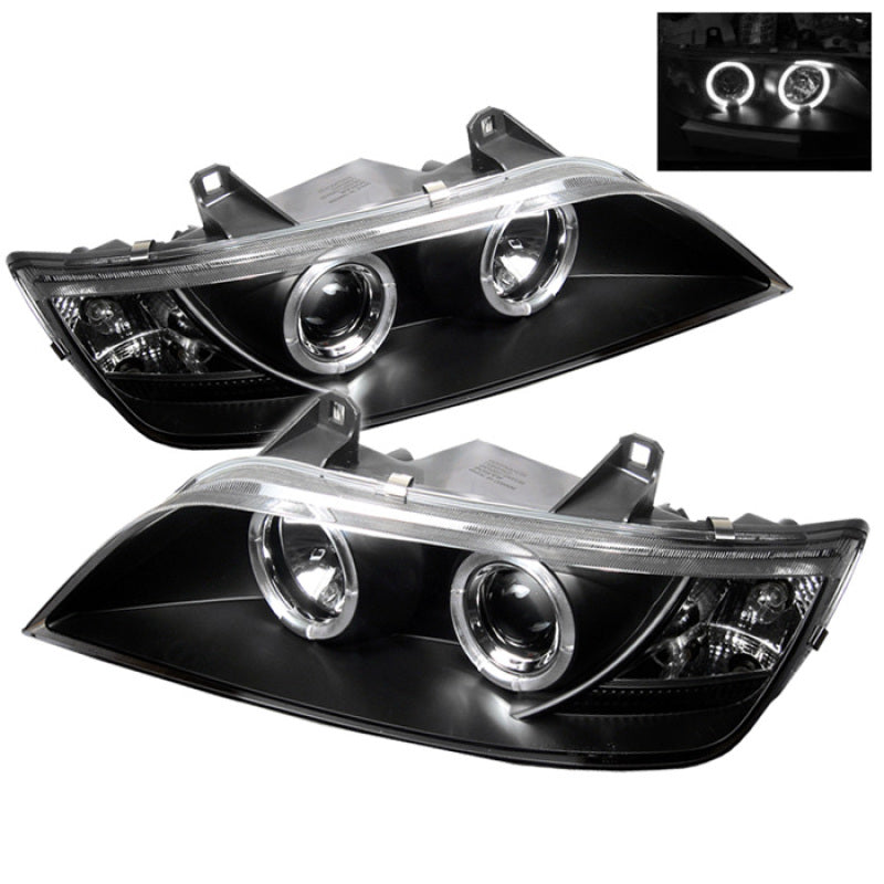 FR SPORT Spyder BMW Z3 96-02 Projector Headlights LED Halo Black High H1 Low H1...