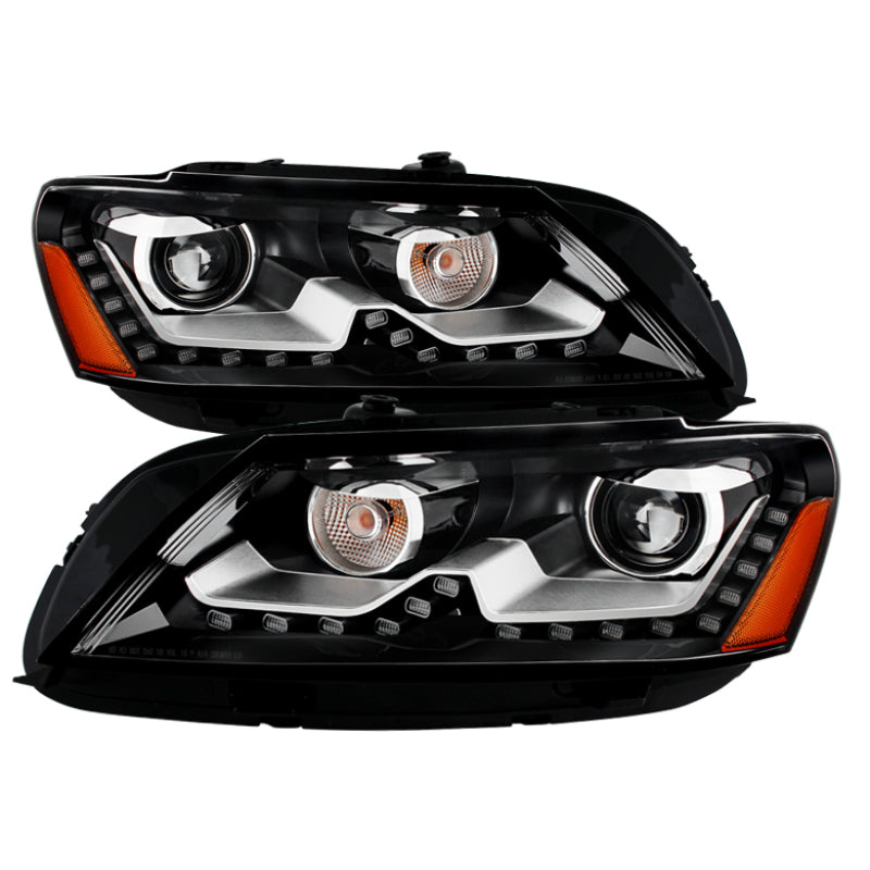 FR SPORT SPYDER Xtune Volkswagen Passat 12-14 OE Projector Headlights Not Compatible w/ Hid Black...